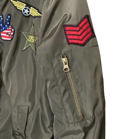 New Look Bomber Jacket Olive Green Size Small - Picture 4 of 6